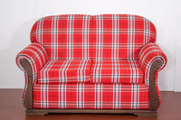 Red Plaid Sofa