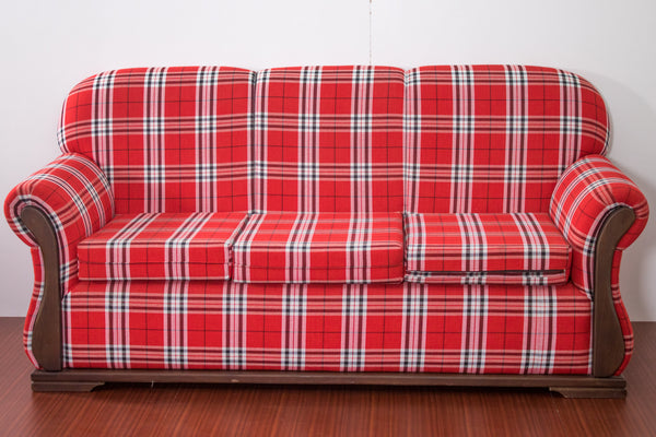 Red Plaid Sofa – Seiwa Furniture & Interior Design